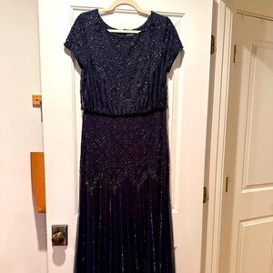Adrianna Papell sequined full length dress